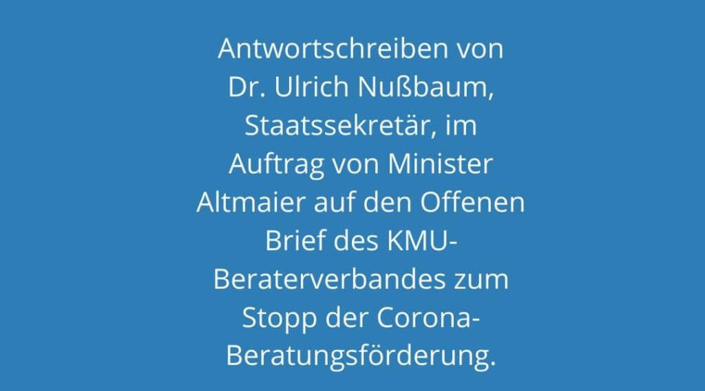 Stopp der Corona-Beratungsförderung