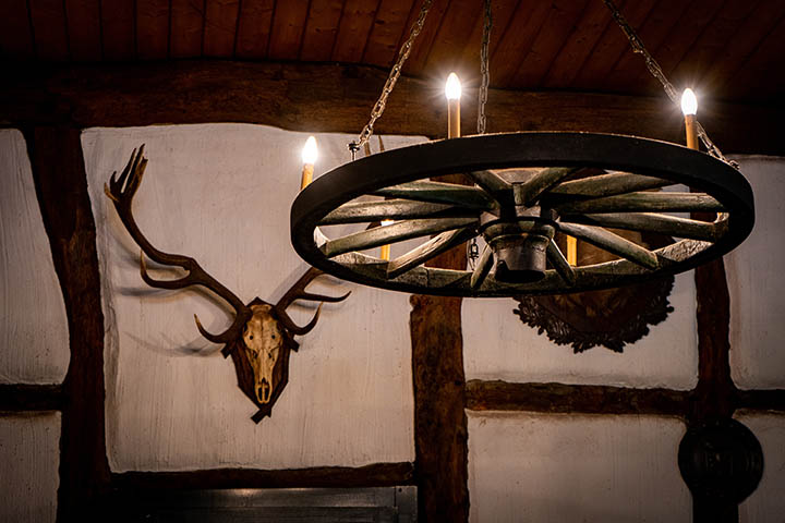 interior of a rustical restaurant